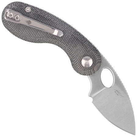 Kizer Microbe Knife Black Norplex UltreX Micarta, Satin 14C28N by Maksim Epifantsev (V2742A2)