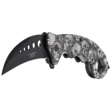 Herbertz CJH Skulls Karambit, Black Blade 420 (572413 - ART000137)