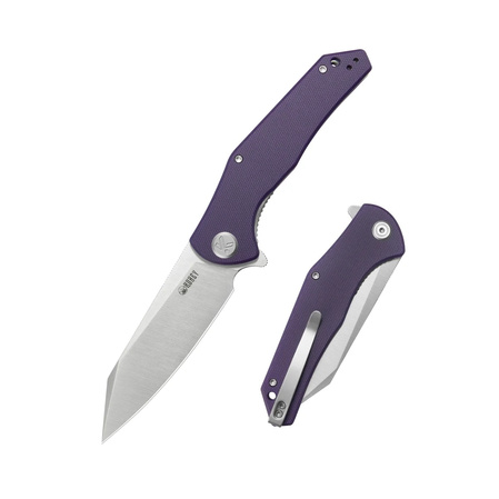 Kubey Flash Knife Purple G10, Satin 14C28N (KU158U)