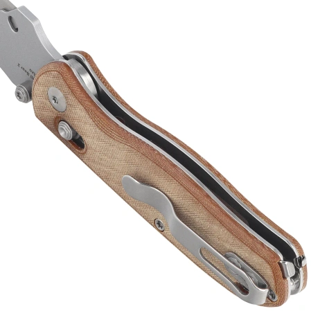 Kizer Uti Bear 2 Knife Brown Micarta, Bead Blasted SK5 / 50Cr15MoV by Azo (V3619JA7)