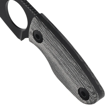 Kizer Nightjar Knife Black Norplex UltreX Micarta, Black PVD / Stonewashed AUS-10 by Vincent Rizzo (1114A1)
