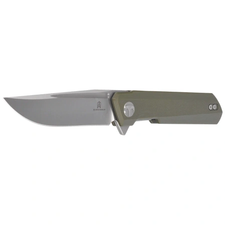 Nóż składany Bestechman Dundee OD Green G10, Stonewashed  / Satin D2 by Ostap Hel (BMK01B)