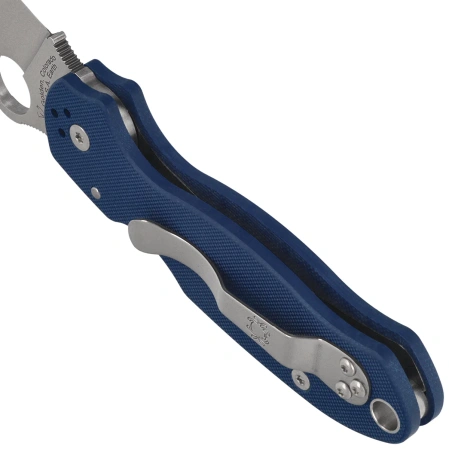 Spyderco Para 3 Cobalt Blue G10, Satin CPM SPY27 by Sal, Eric Glesser (C223GPCBL)