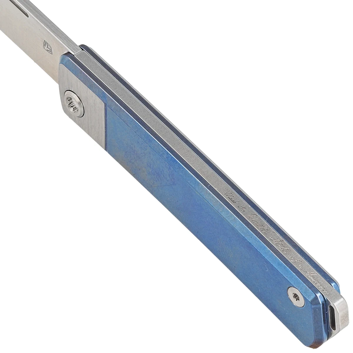 Medford Gentleman Jack Drop Point, Blue / Silver Titanium