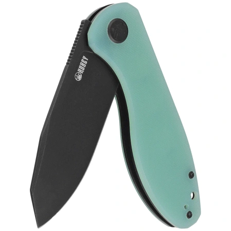 Kubey Knife Master Chief Jade G10, Blackwashed 14C28N by Keanu Alfaro (KU358Q)