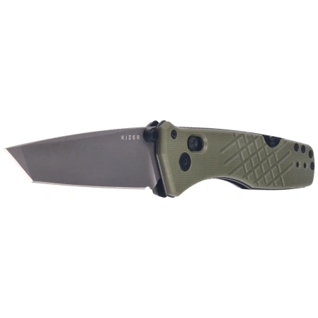 Kizer Aegis T Knife Olive Green G10, Grey Stonewashed AEB-L by Azo (V3774CTA2)
