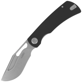 Kubey Gurkha  Knife Black G10, Beadblasted 14C28N by Johan Jordaan (KU397A)
