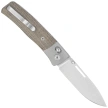 LionSteel NiNi Knife Titanium Bolsters / Green Canvas Micarta, Satin M390 by Gianni Pauletta (NN2 CVG)