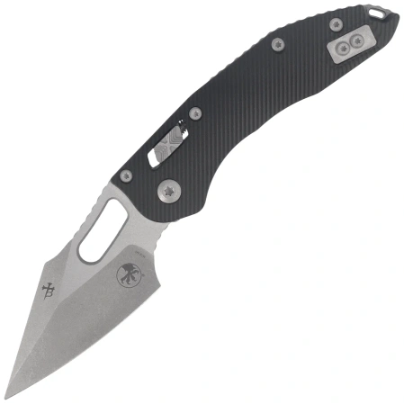 Nóż składany Microtech Stitch Ram-Lok S/E Black Fluted Aluminium, Stonewashed M390MK by Borka Blades and Tony Marfione (169RL-10FL)
