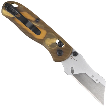 Kizer Uti Bear 1 Knife Yellow PEI, Blasted SK5 / 50Cr15MoV by Azo (V3619JA4)
