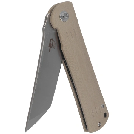 Nóż składany Bestech Kendo Beige G10, Stonewashed / Satin D2 (BG06C-1)