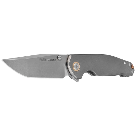Viper Katla Gray Titanium, Stonewashed M390 by Jesper Voxnæs Knife (V5982TI)