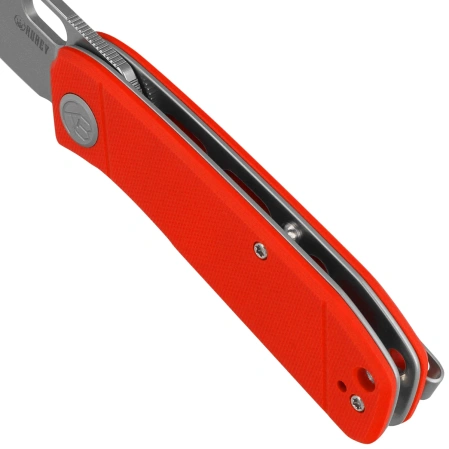 Nóż składany Kubey Hyde Red G10, Beadblasted 14C28N by Colin Maisonpierre (KU2104G)