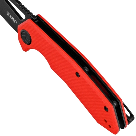 Kubey Knife Vagrant Red G10, Black Stonewashed 14C28N by Maksim Tkachuk (KU291K)