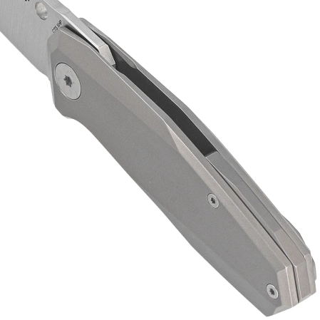 Spyderco Techno 3 Knife Gray Titanium, Satin CTS XHP by Marcin Slysz (C158TIP3)