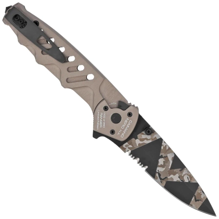 Nóż składany Extrema Ratio Caimano Nero N.A. Ranger LE No 096/250 Tactical Mud Aluminium, Geotech Camo N690 (04.1000.0166/BW/TM)