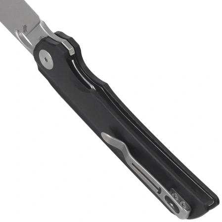 Bestechman Smuga Knife Black G10 with Carbon Fiber Pattern, Stonewashed AEB-L by Kombou (BMK22A)