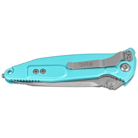 Nóż składany Microtech Socom Elite T/E-M Turquoise Aluminium, Stonewashed M390 by Tony Marfione (161-10TQ)