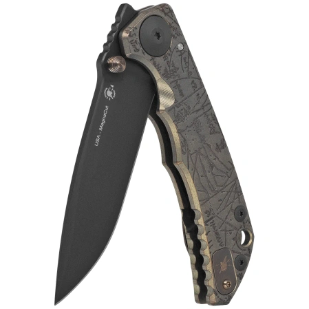 Spartan Blades Harsey Folder ''DiVinci'' Bronze Titanium, Black PVD MagnaCut by William W. Harsey (SF5DiVinci)