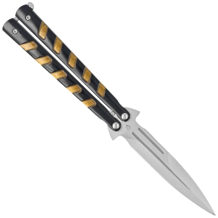 Nóż motylkowy Third Decor Habitat Balisong Black/Bronze Stainless Steel, Satin 420 (16100Y)