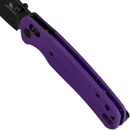 Bestechman Cicada's Wing Knife Purple G10, Black 10Cr15MoV (BMK06B)