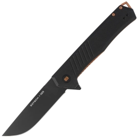 Tekto F1 Alpha Eotech Edition Knife Black G10, Bronze HW, Black D2