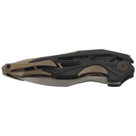 Nóż składany WE Knife Arrakis Champagne Ti / CF, Satin M390 by Elijah Isham (906CF-A MYSTERY BOX)