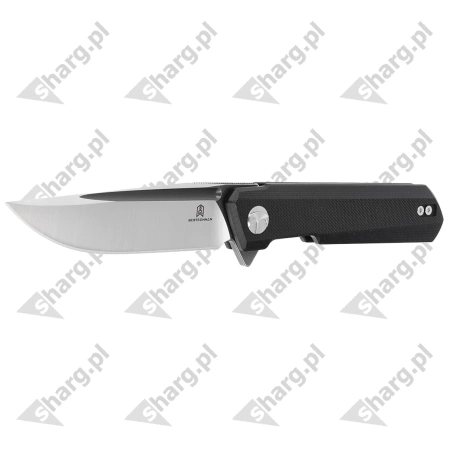 Nóż składany Bestechman Dundee Black G10, Grey PVD / Satin D2 by Ostap Hel (BMK01D)