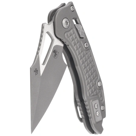 Microtech M-Stitch Ram-Lok S/E Knife Natural Clear Frag Aluminium, Apocalyptic M390MK by Borka Blades and Tony Marfione (169MRL-10APFRNC)