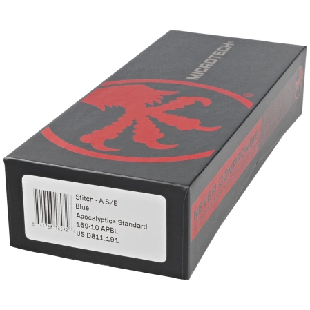 Nóż automatyczny Microtech Stitch-A S/E Blue Tri-Grip Aluminium, Apocalyptic M390 by Borka Blades and Tony Marfione (169-10APBL)