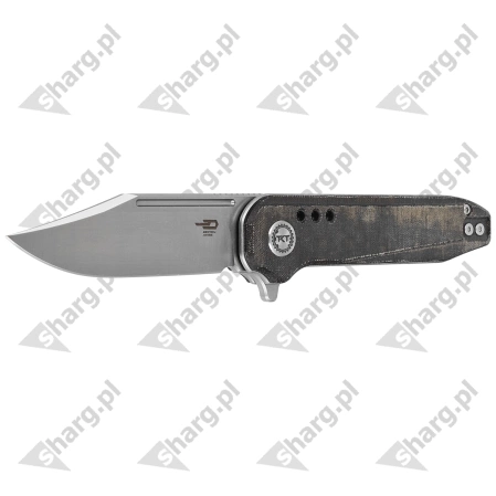 Bestech Syntax CP Green Micarta, Stonewashed/Satin CPM 154CM by Todd Knife and Tool (BG41E)