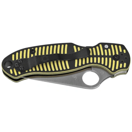 Spyderco Para 3 Salt Knife Yellow / Black G10, Satin MagnaCut by Sal, Eric Glesser (C223GBKYLMCP)