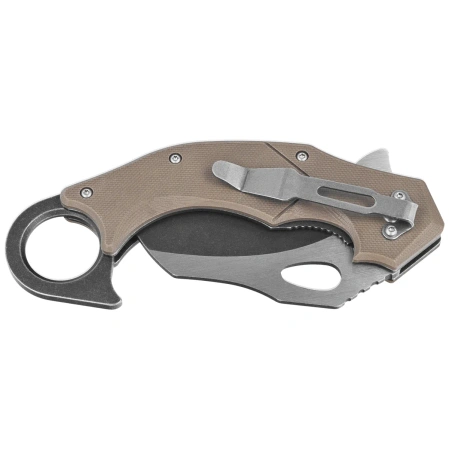 Maserin Karambit Knife Brown G10, Stonewashed 420 (42013G10M)