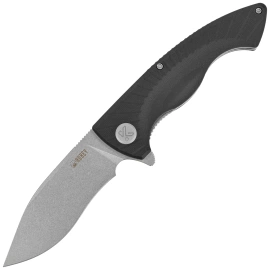 Nóż składany Kubey Timberwolf KU208D Black G10, Stonewashed 14C28N