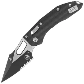 Microtech Stitch Ram-Lok S/E Knife Black Fluted G10, Black P/S M390MK by Borka Blades and Tony Marfione (169RL-2FLGTBK)