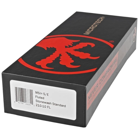 Nóż składany Microtech MSI S/E Fluted Black Aluminium, Stonewashed M390MK by Tony Marfione (210-10FL)