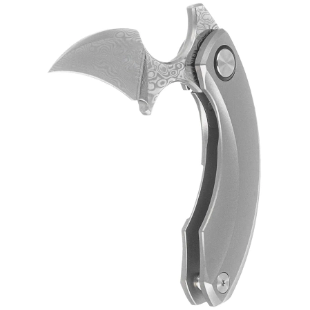 Bestech Strelit Grey Titanium Knife, Damascus by Ostap Hel (BT2103G)