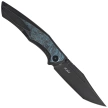 Bestech Togatta Black Titanium/Black-Blue Carbon Fiber Knife, Black Stonewashed M390 by Koens Craft (BT2102H)