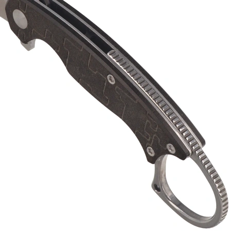 Nóż składany Kizer Dodo Karambit Chocolate Glacier Richlite, Satin Brushed Nitro-V by Giedymin (V2702A1)