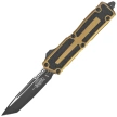 Microtech Scarab II Gen III T/E OTF Knife Tan Aluminum, Black M390MK by Tony Marfione (1279-1TA)