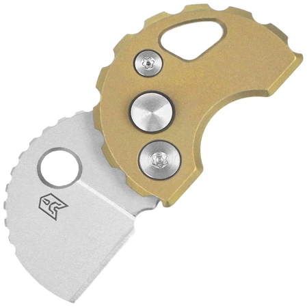 Nóż składany Bestechman Turtle Gold Titanium, Bead Blasted 14C28N (BM20C)