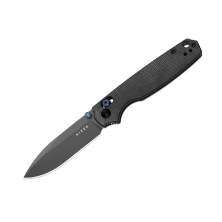 Nóż składany Kizer Pokiman CD Black Micarta, Gray Stonewashed AEB-L (V3789A1)
