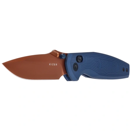 Nóż składany Kizer Khamsin Navy Blue Aluminium, Sunset Metal PVD Nitro-V by Maksim Epifantsev (V3791A2)