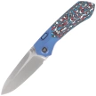 Remette Meteor Knife Blue Titanium/Carbon Fiber, Pearlescent M390 (RTPT-AL)