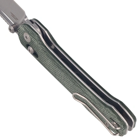 Nóż składany Bestech Cobber Green Micarta, Stonewashed 14C28N by Happy as Larry (BG68D)