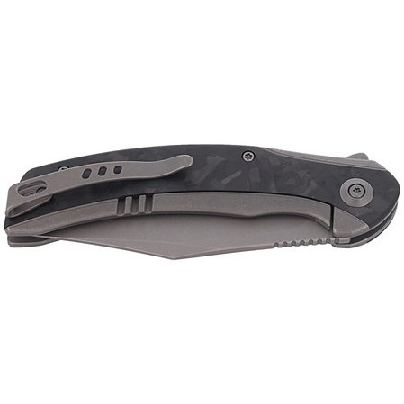 Nóż składany WE Knife Snick Gray Titanium / Marble Carbon Fiber, Gray Stonewashed CPM-20CV (WE19022F-2)