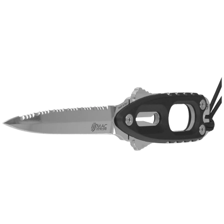 MAC Coltellerie Gunster Diving Knife Black FRN, Satin MA5 by Moris Baroni (GNR11.N)