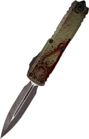 Nóż automatyczny OTF Microtech UTX-85 Gen IV D/E Outbreak Aluminium, Outbreak M390MK by Tony Marfione (12324-1OBDS)