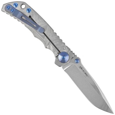 Spartan Blades Harsey Folder ''Oculus'' Titanium, Stonewashed MagnaCut