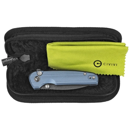 Nóż składany Civivi Mini Shakan Blue Aluminium, Damascus (C20052F-DS1)